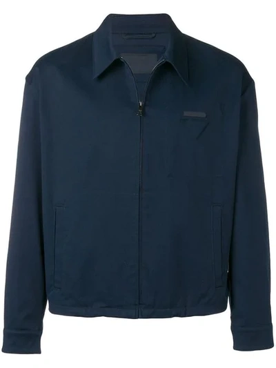Prada Boxy-fit Jacket In Blue