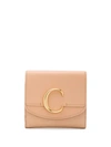 Chloé C Foldover Top Wallet In Pink