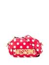 Moschino Polka Dot Belt Bag In Red