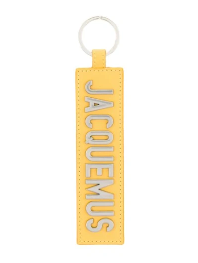 Jacquemus Logo Keychain In Yellow
