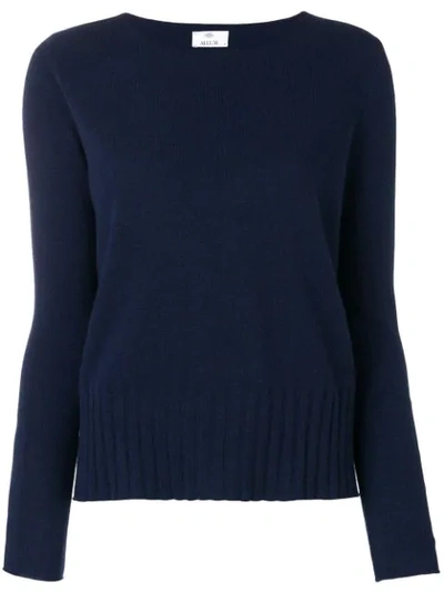 Allude Lightweight Knitted Sweater In Blue