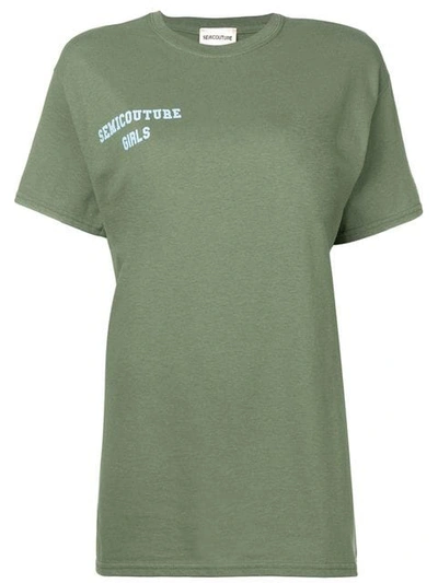 Semicouture 'caterina' T-shirt In Green