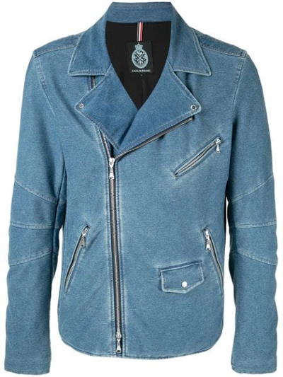 Guild Prime Zipped Fitted Jacket In Blue