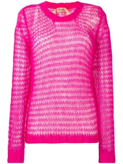 N°21 Oversized Layered Jumper And Waistcoat In Pink