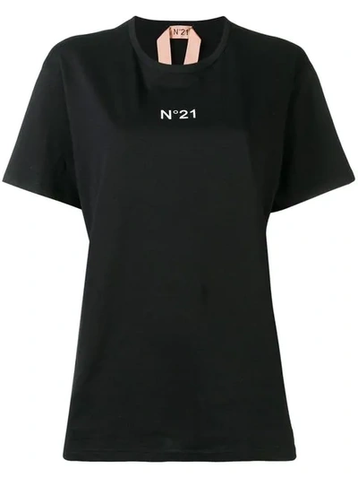 N°21 Oversized Logo Print T-shirt In Black