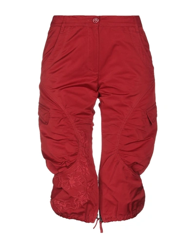 Scervino Street Cropped Pants & Culottes In Red