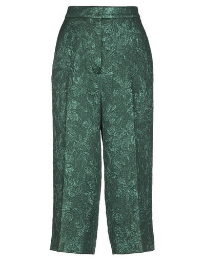 Rochas Cropped Pants & Culottes In Emerald Green