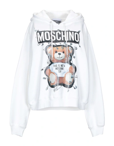 Moschino Hooded Sweatshirt In White