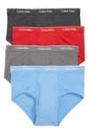 Calvin Klein 4-pack Cotton Briefs In Heather/ Sky/ Provence/ Red