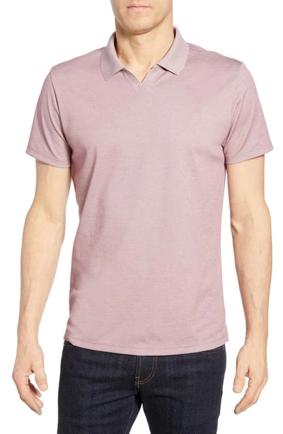 Robert Barakett Casey Johnny Collar Polo In Coral Tulip