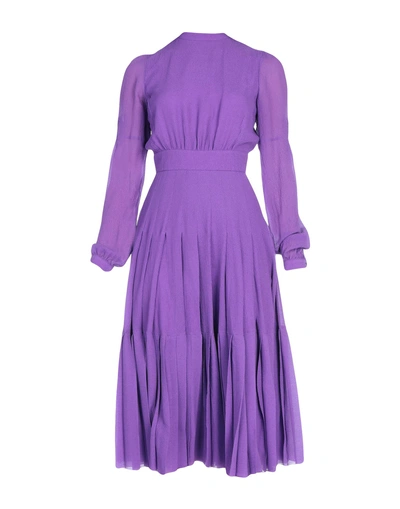 Rochas Midi Dress In Purple