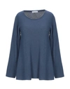 Le Tricot Perugia Sweater In Slate Blue