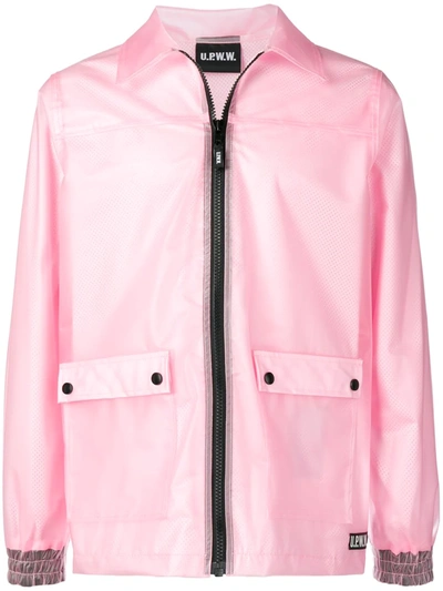 Upww Contrasting Tape Jacket In Pink