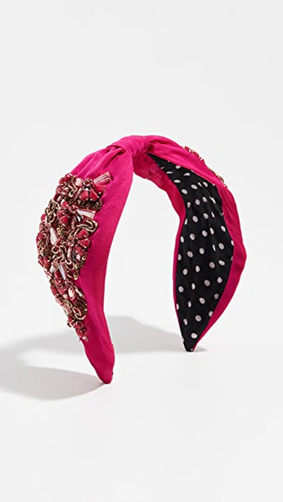 Namjosh Classic Embellished Headband In Berry