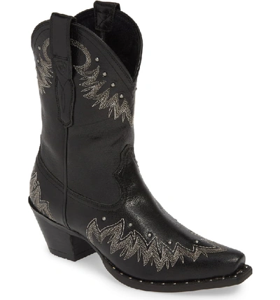 Ariat Potrero Western Boot In Jackal Black Leather