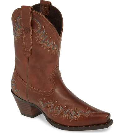 Ariat Potrero Western Boot In Antique Nutmeg Leather