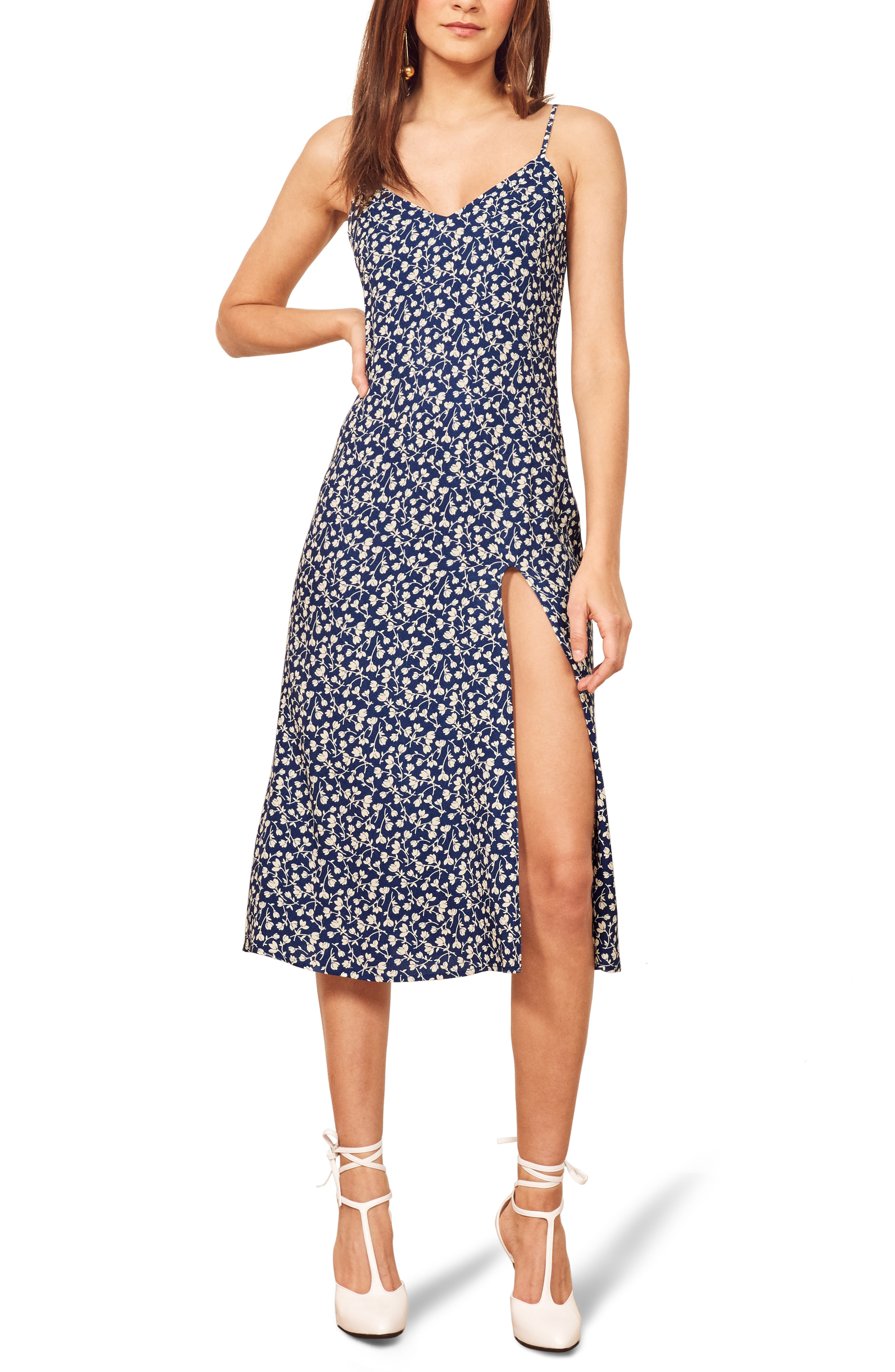 reformation crimini slip dress