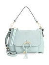 See By Chloé Small Joan Leather Shoulder Bag In Icy Blue