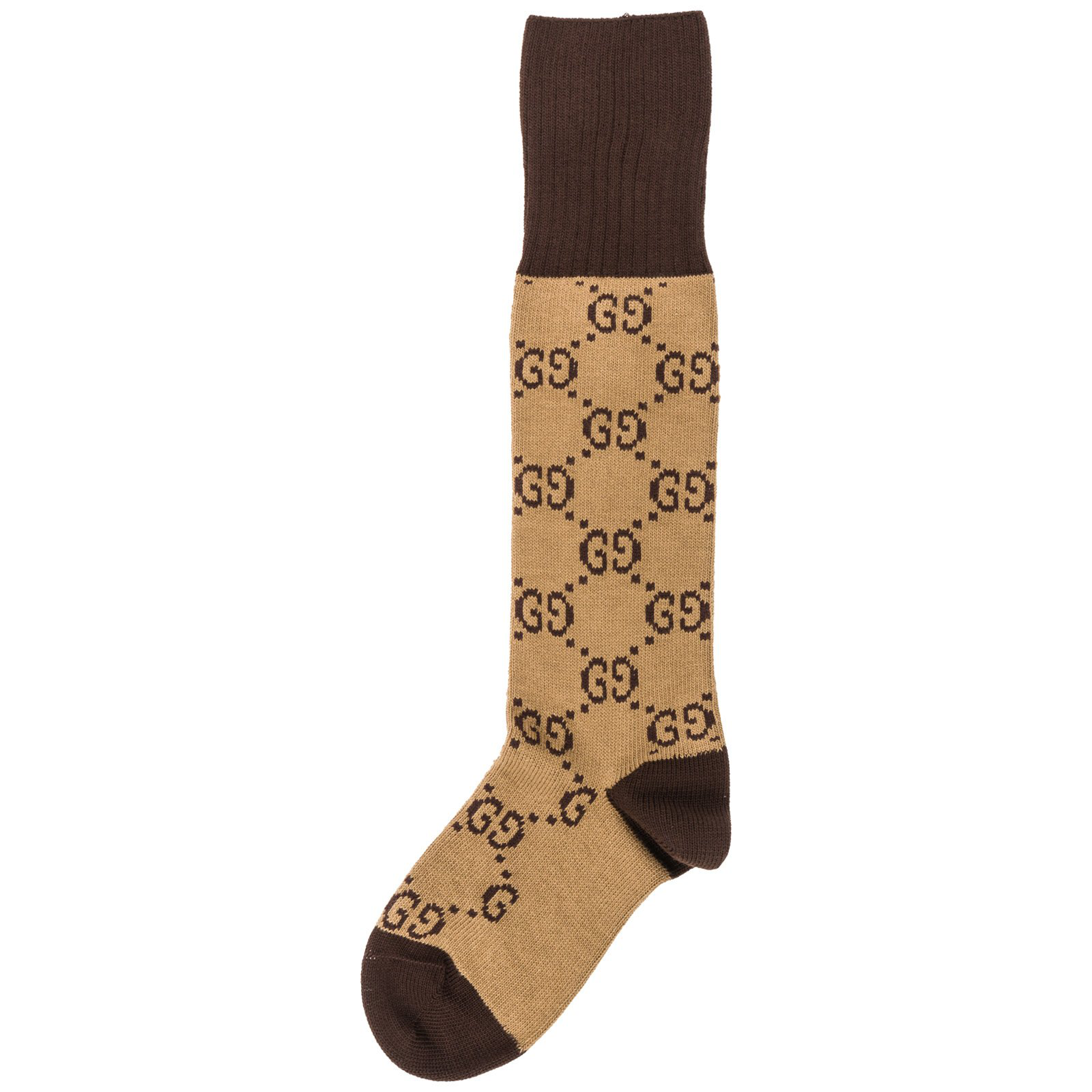 Gucci Gg Print Socks In Brown | ModeSens