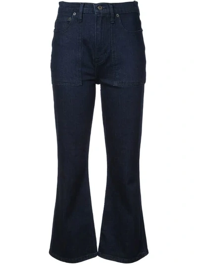 Proenza Schouler Pswl Flared Jeans In Blue