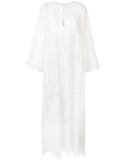 Dolce & Gabbana Lace Maxi Dress In White