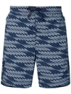 Stone Island Shadow Project Patterned Swimming Shorts In Blue