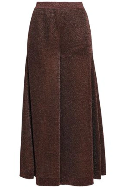 Missoni Metallic Stretch-knit Culottes In Merlot