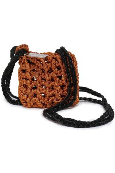 Missoni Woman Metallic Crocheted Coin Purse Copper