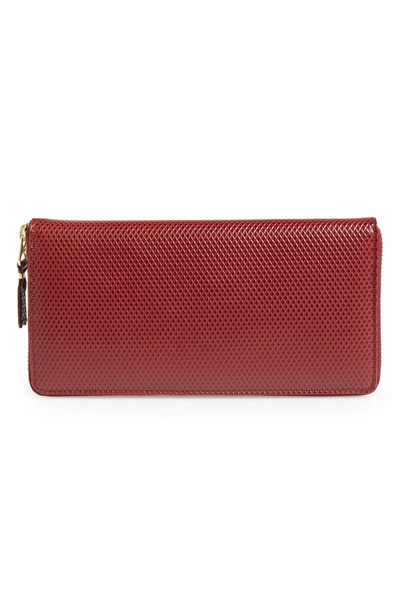 Comme Des Garçons 'luxury Group' Continental Long Wallet In Burgundy