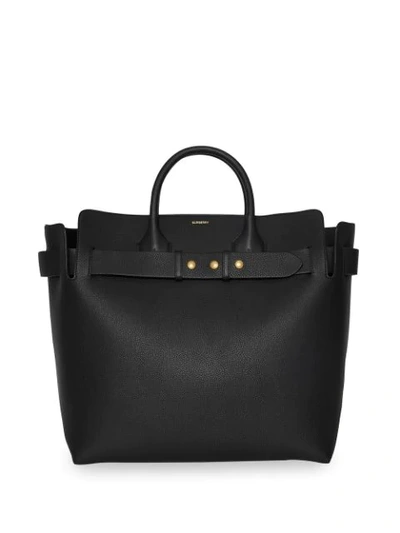 Burberry The Large Leather Triple Stud Belt Bag In Black