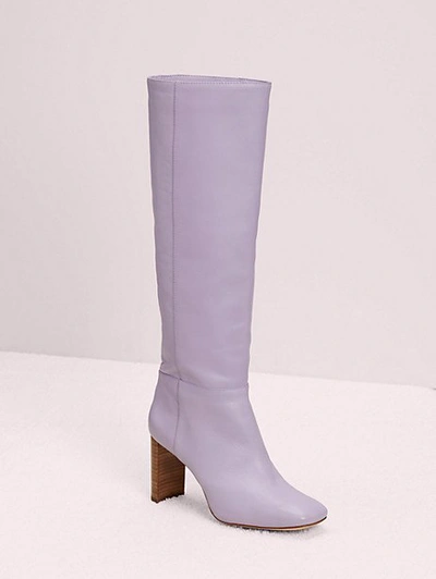 Kate Spade Rochelle Tall Leather Boots In Frozen Lilac