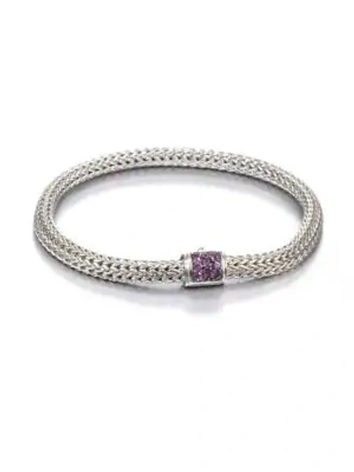 John Hardy Women's Classic Chain Gemstone & Sterling Silver Extra-small Bracelet In Amethyst