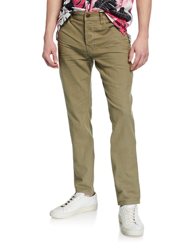 Hudson Men's Sartor Relaxed Skinny Twill Pants In Green