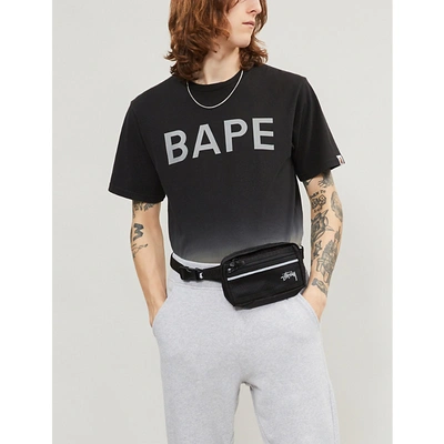 A Bathing Ape Dip-dye Cotton-jersey T-shirt In Black
