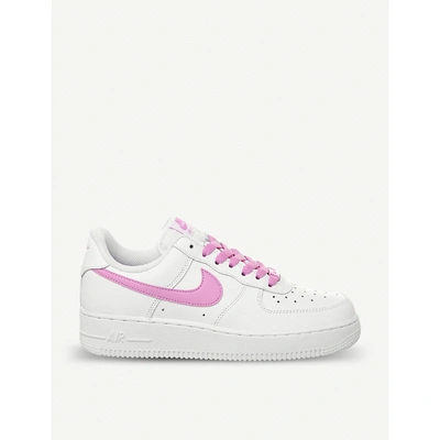 Nike Air Force 1 07 Leather Trainers In White Psychic Pink | ModeSens