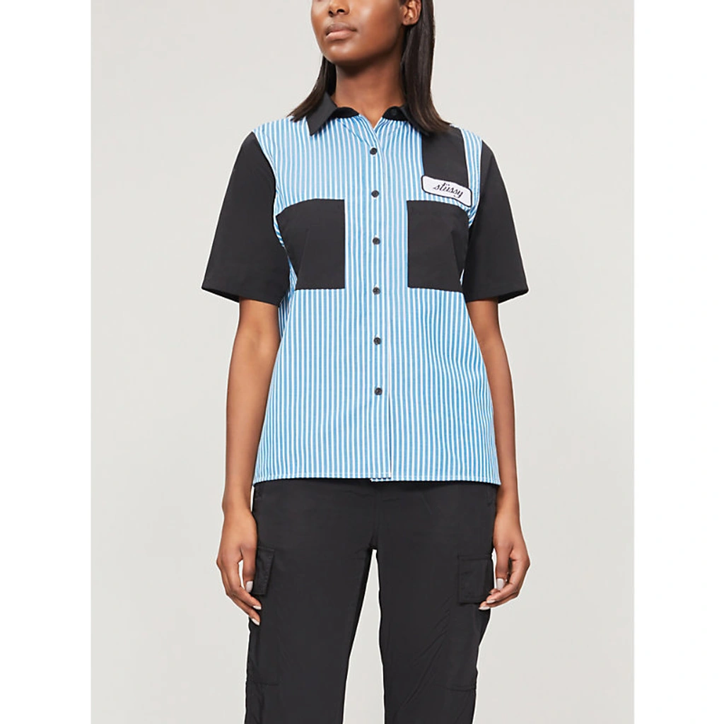 Stussy Doris Garage Jersey Shirt In Blue Stripe | ModeSens