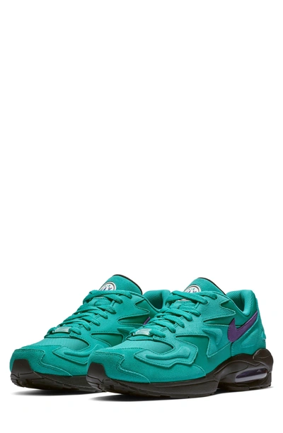 Nike Air Max2 Light Sneaker In Teal/ Purple/ Black/ White