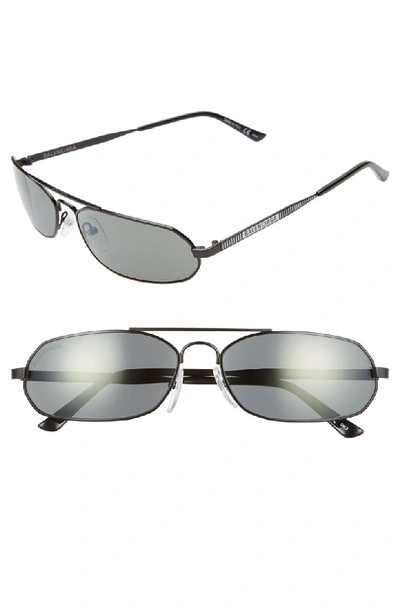Balenciaga Women's Brow Bar Rectangular Sunglasses, 61mm In Black/gray