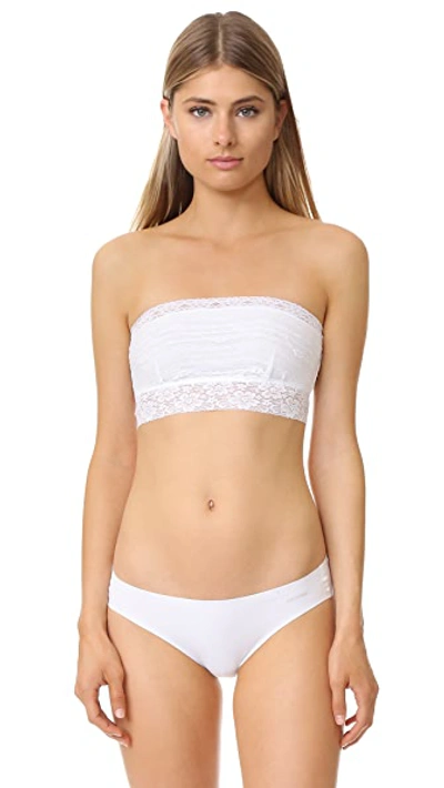 Free People Lace Bandeau Bra In White