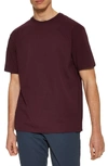Topman Oversize Fit T-shirt In Burgundy