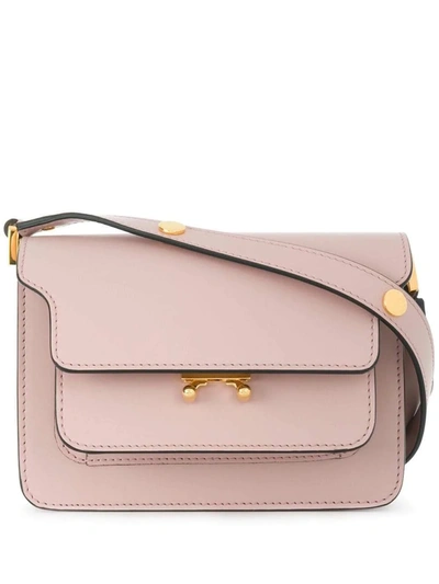 Marni Trunk Mini-bag In Smooth Calfskin In Pink