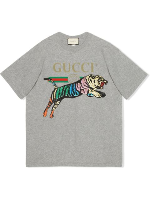 gucci sequin tiger t shirt