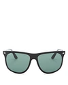 Ray Ban Ray-ban Unisex Blaze Flat Top Boyfriend Square Sunglasses, 40mm In Black/dark Green