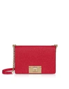 Furla Mimi Mini Leather Crossbody In Ruby Red/gold