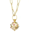 Temple St Clair Nature Deconstructed Theodora 18k Yellow Gold Mixed Gemstones & Diamonds Amulet