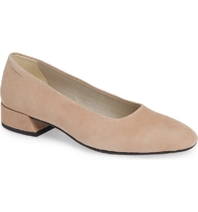 Vagabond Shoemakers Joyce Square Toe Pump In Almond Leather