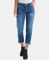 Lucky Brand Distressed Capri Jeans In Blue