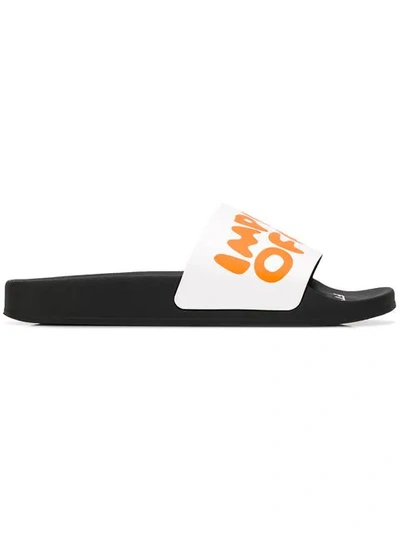 Off-white Men's Impressionism Slider Sandals, White In 0119 White/orange