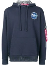 Alpha Industries Apollo Nasa Hoodie In Blue