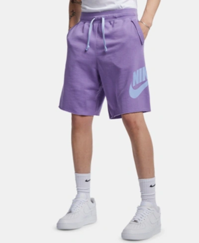 Nike Men's Sportswear Alumni Fleece Shorts, Purple - Size Med